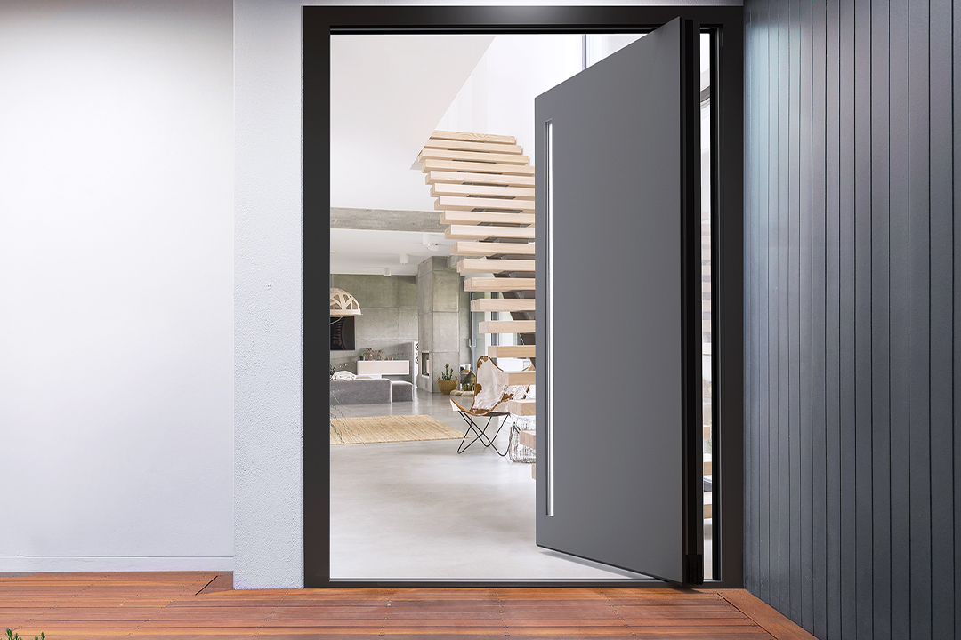 La puerta de entrada de una vivienda.